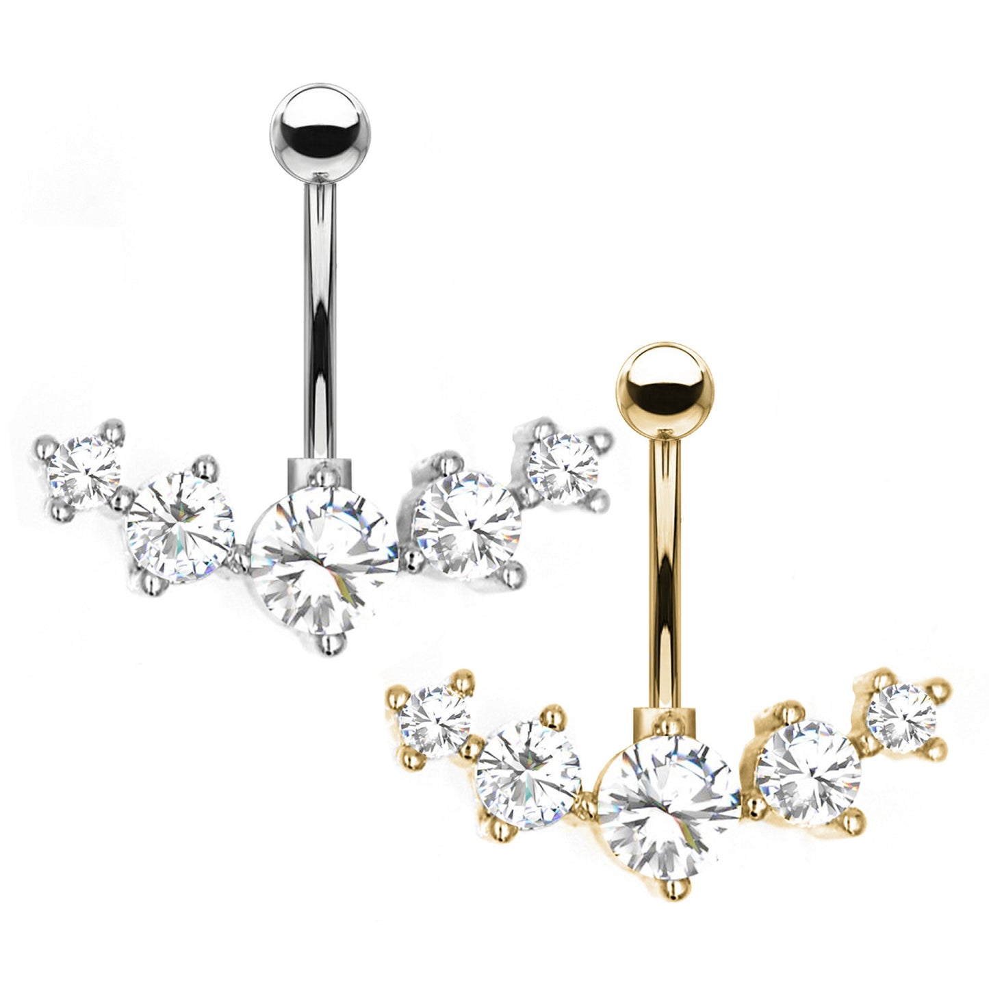 Navel Corona a 5 Strass