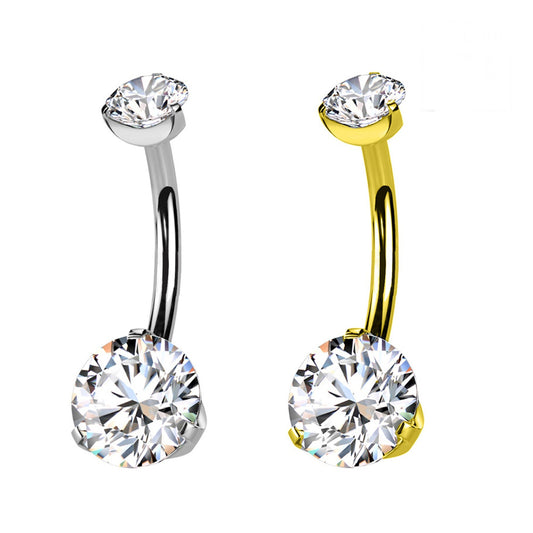 Navel Doppio Strass Castone