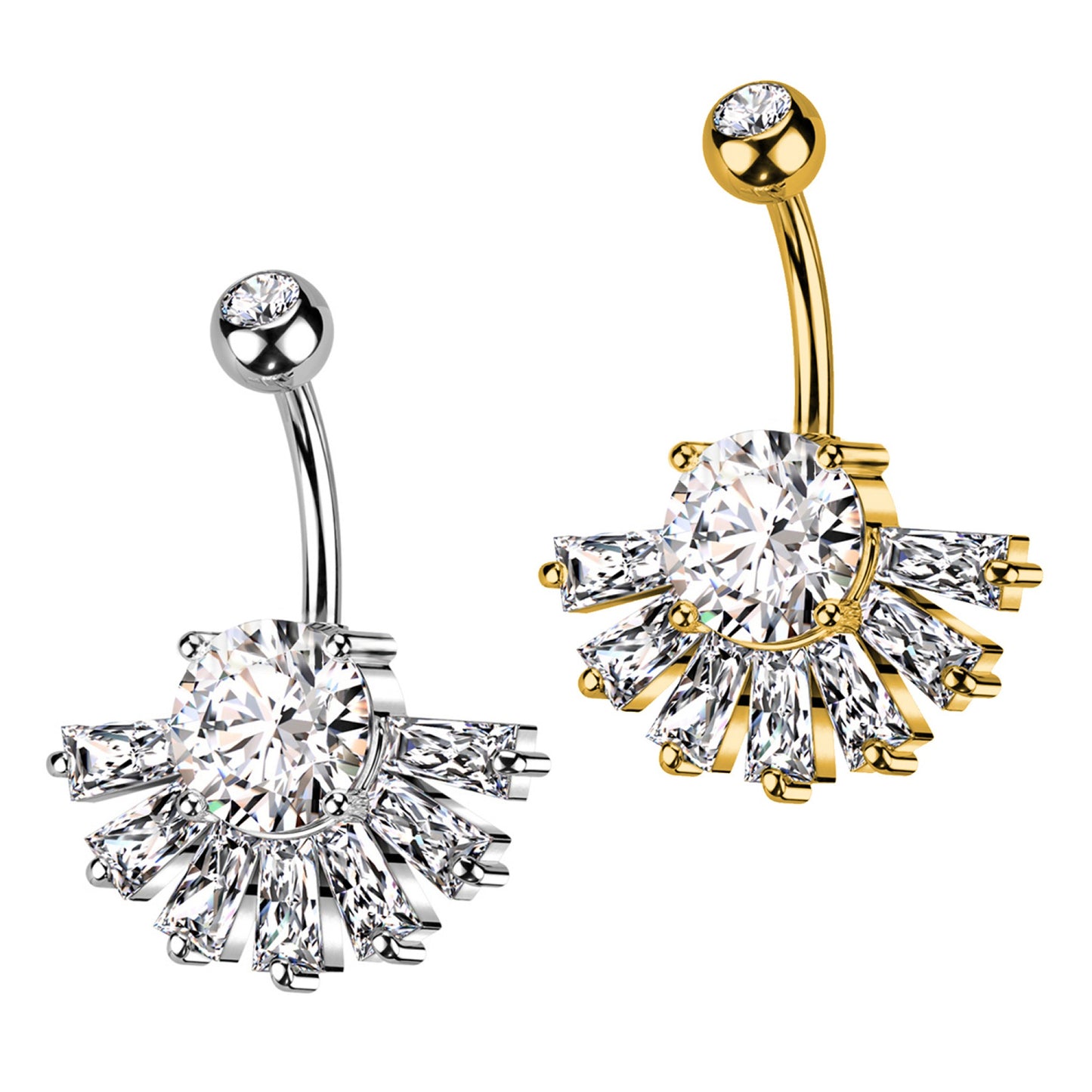Navel Circle Crown Strass